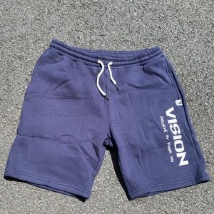"Believe in your vn" Navy Blue/White Fleece Shorts